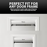 ZENO Pull Up Bar Doorway 72-102 cm Adjustable Heavy Duty Black view 7