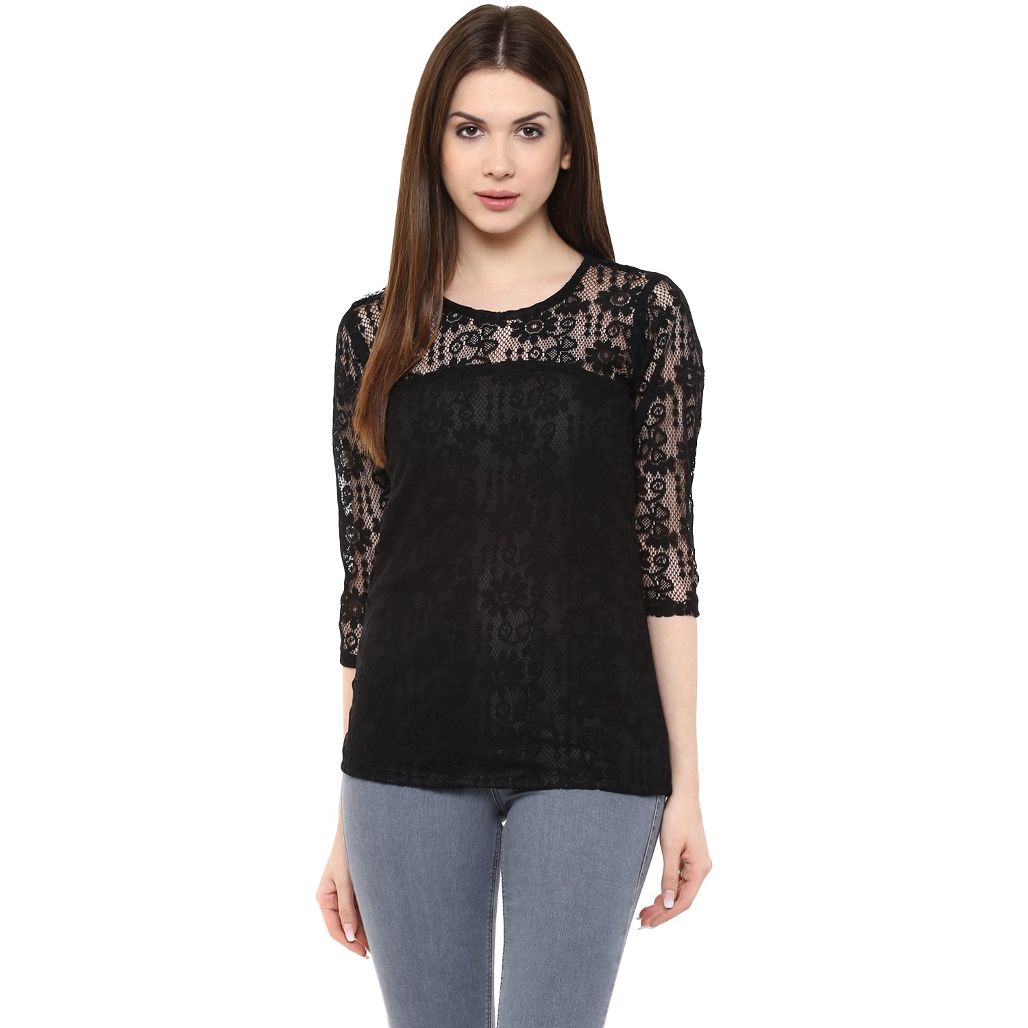 mayra women's net top