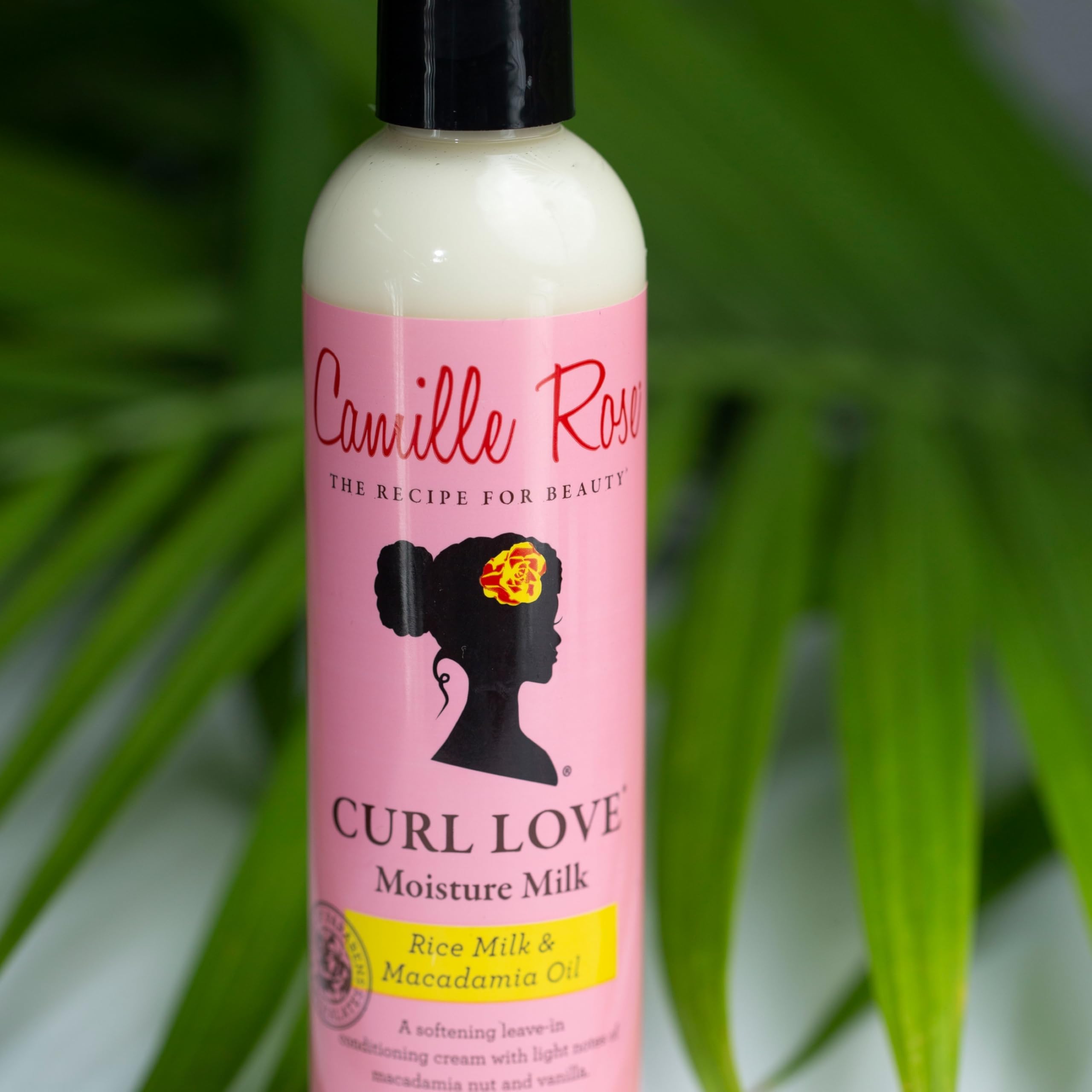 Camille Rose Curl Love Moisture Milk Leave-In Conditioner, 8 oz | with Rice Milk and Macadamia Oil | to Soften, Smooth and Detangle Curly Hair