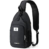SKYSPER Sling Bag RFID Crossbody Sling Backpack Cross Body Shoulder Bag Travel Hiking Daypack for Women Men(Black)