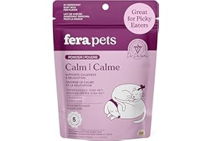 Fera Pets Goat Milk - Calming Supplement for Dogs & Cats - Ashwagandha, L-Theanine, & Passion Flower - Supports Anxiety Relie