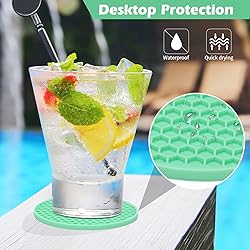 Silicone Coasters set of 12 with Holder,coasters