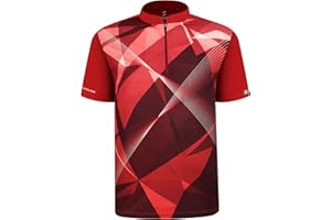 SAVALINO Men's Bowling Sublimation Printed Jersey, Material Wicks Sweat & Dries Fast, Size S-5XL