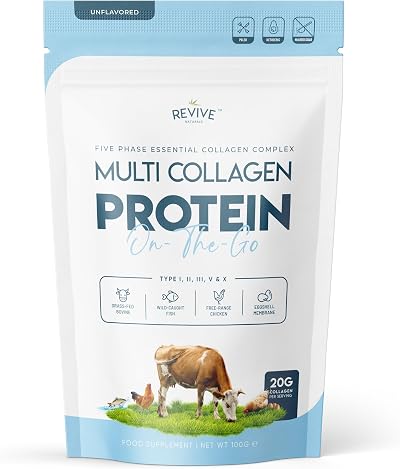 Revive Naturals Multi Collagen Protein Powder 100g with Types I II III V X