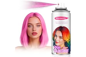 WAYBESTY Temporary Hair Color Wax For Kids Women Men, Washable Hair Color Spray Non-Sticky For Cosplay Party DIY, Christmas Party, Halloween Crazy Hair Day (Pink, 4.06 oz)