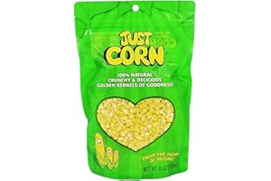 Karen's Naturals Just Corn, 8 Ounce Pouch, All Natural Freeze Dried Vegetables, Keto, Vegan, Gluten Free, Healthy Dried Veggie Snacks with No Additives or Preservatives, Dairy Free, Non-GMO