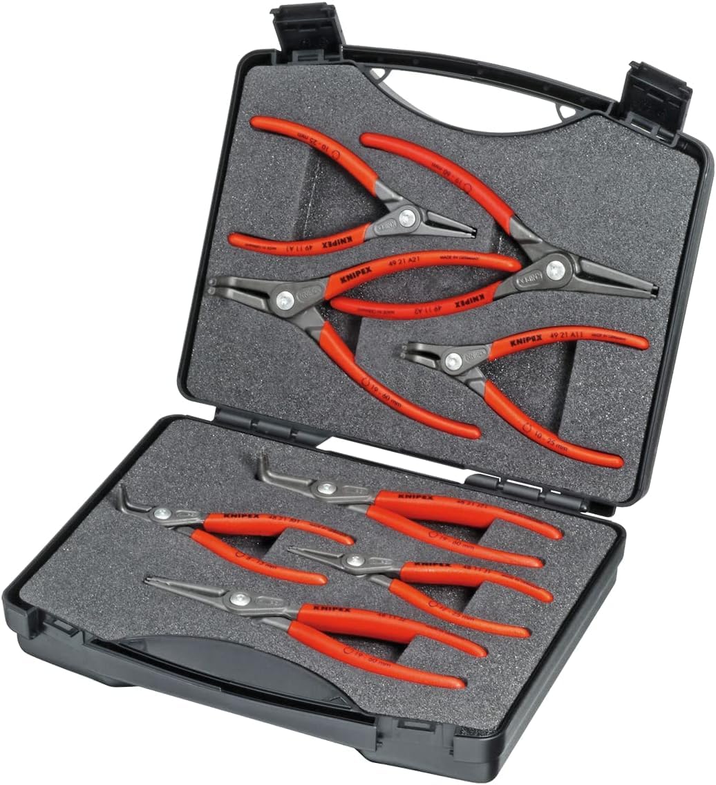 KNIPEX Tool Box srz Circlip Pliers 8 Parts 270 mm, 00 21 25