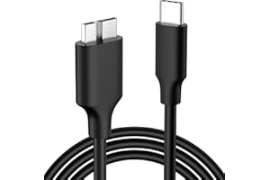 Micro B to USB C Cable, 10Gbps Micro B to USB C Hard Drive Cable for Seagate, WD, Toshiba, Westgate and More External Hard Dr