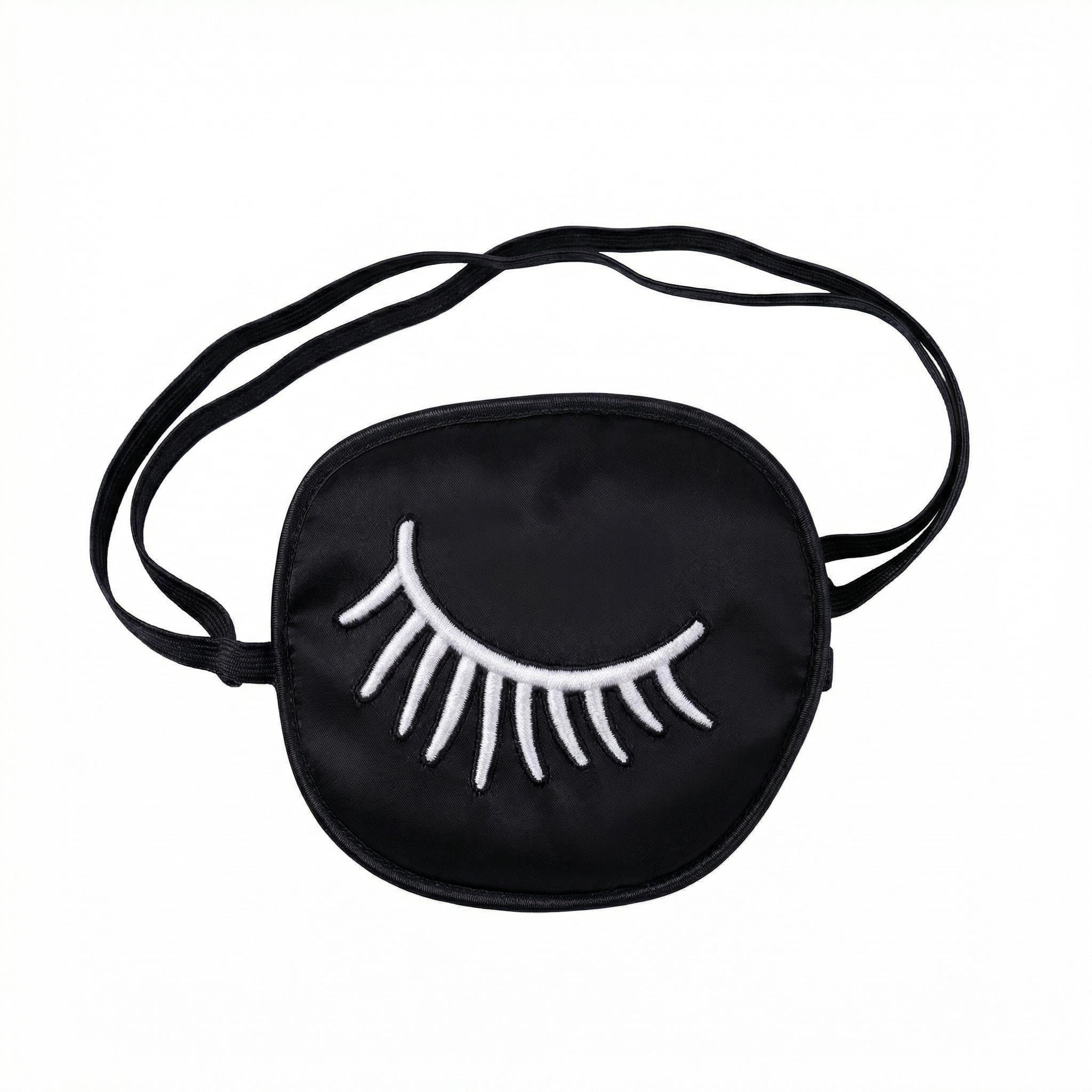 Black Eyepatch Eyelash Monocular Eyepatch Silk Adjustable Concave Single Patch Recovery Eye Patch for Adults