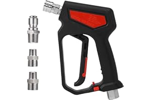 RIDGE WASHER Pressure Washer Gun 5000 PSI, 12 GPM, High Pressure Spray Gun with 1/4" Quick Connector, 3/8'' Quick Connect, M22-14 mm and M22-15 mm Fitting