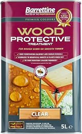Barrettine Wood Protector Treatment Clear 5L Outdoor Timber Sealer