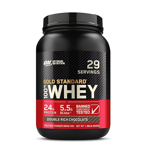 Optimum Nutrition Gold Standard 100% Whey Protein Powder, Double Rich Chocolate 1.98 Pound (Packaging May Vary)