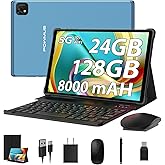 POWMUS Android Tablet 10.1 Inch Tablets, 1920 * 1200 IPS LCD Screen, 24 GB RAM,128GB Storage Expand 1TB, 2.0GHz CPU,8000mAh, 