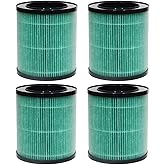 PUREBURG Replacement Filter Compatible with Morento MR2566 Air Purifier,4-PACK H13 HEPA Activated Carbon (Size: 5.1 * 5.1 * 5.8)3-Stage Filtration Air Clean Dust VOCs Odor