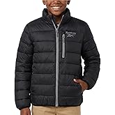 Reebok Boys Puffer Jacket - Midweight Quilted Insulated Winter Coat - Water and Wind Resistant Winter Jacket for Boys