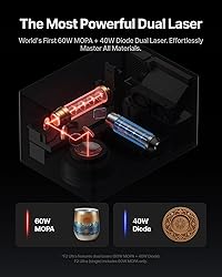 xTool F2 Ultra 60W MOPA & 40W Diode Dual Laser