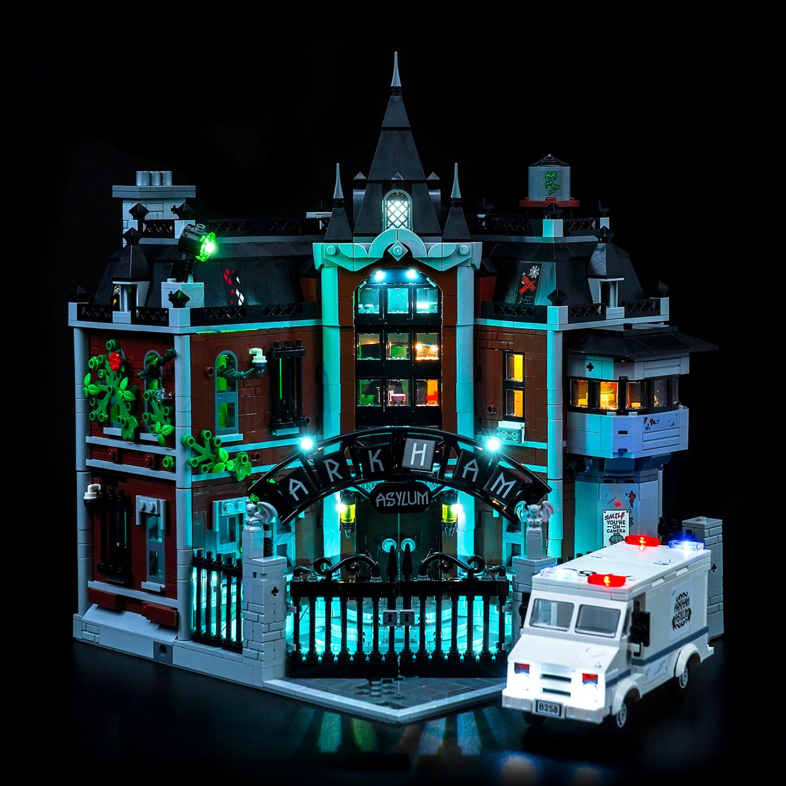 Led Light Set Compatible with Lego Arkham Asylum 76300 (No Model), Decoration Lighting Set Compatible with Lego 76300 Arkham Asylum Creative Toys