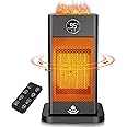 Space Heaters for Indoor Use,1500W PTC 2s Fast Heating Space Heater Large Room with Sensor Humidifier 3D Flame Effect Oscillating,Heater for Bedroom,Office Heat Up 260 sq.ft