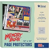 C-Line 12 x 12 Memory Book Page Protectors, Clear, 50 Pack (62227)