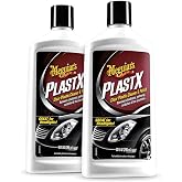 Meguiar's PlastX Clear Plastic Cleaner and Polish, 10 oz Bottles, 2 Pack | Headlight Restoration Gel for Cloudy or Yellowed Lenses, Scratch Remover for Plexiglass and Boat Windows