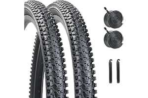 26x1.95/24x1.95 Bike Tire,HUIOK Folding Replacement Bike Tires,Cushioned and Comfortable MTB Bicycle tire,Rubber Tires for Hard Roads, Muddy