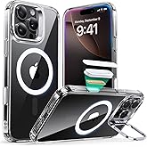 ESR for iPhone 16 Pro Max Case, Camera Control Button Compatible with MagSafe, Military-Grade Protective, Built-in Stash Stand Phone Case, Scratch-Resistant Back Cover, Clear