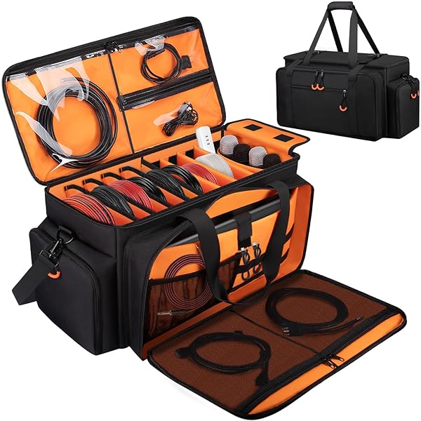 Amazon.com: DJ Cable Gig Bag for Equipment, DJ Cable Organizer