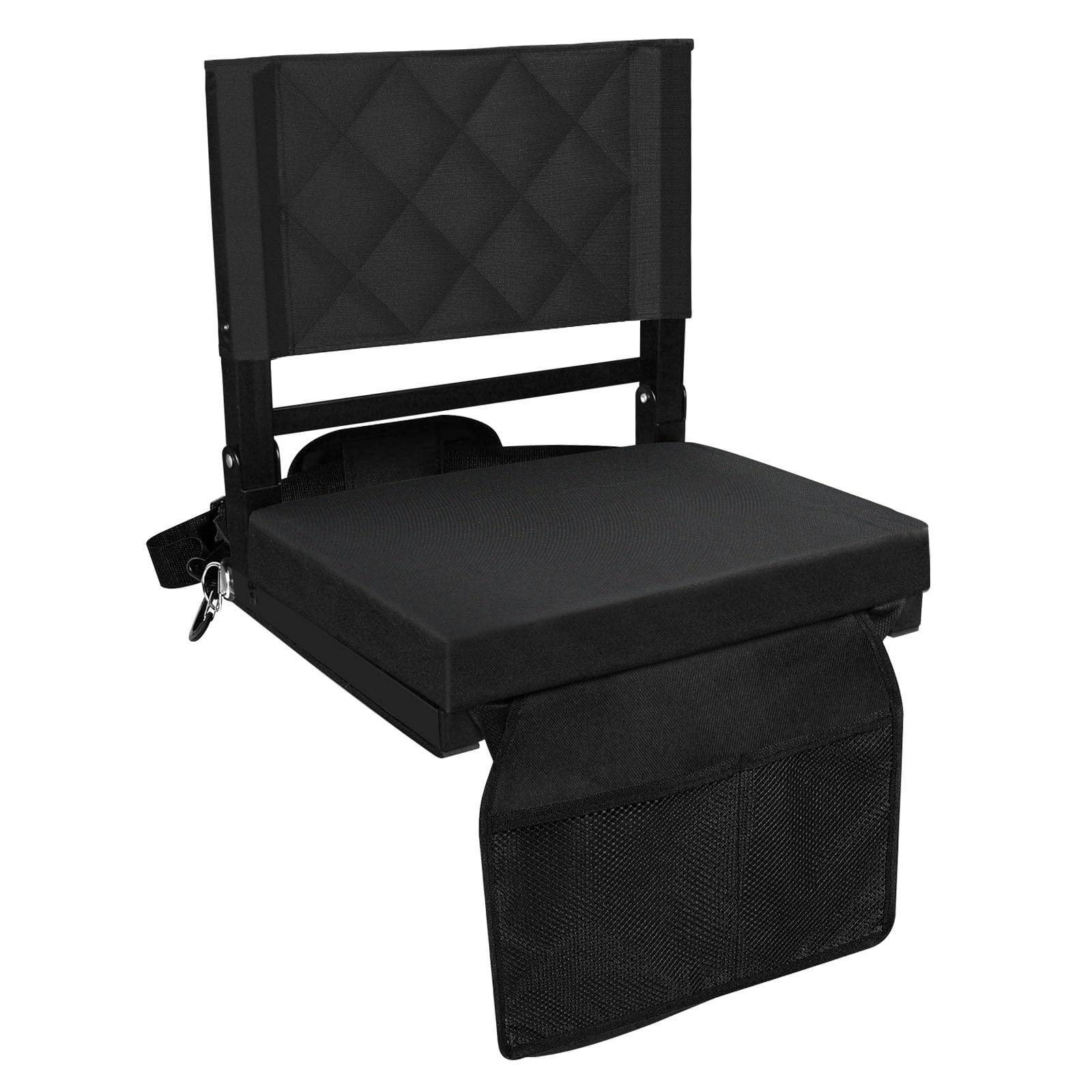 Photo 1 of MTWEAR Stadium Seats with Back Support,Bleacher Chairs with Back and Cushion,Heavy-Duty 400lb Capacity Bleacher Chairs for Sports Games,Concerts & Camping,Includes Storage Pocket & Carry Strap (1)