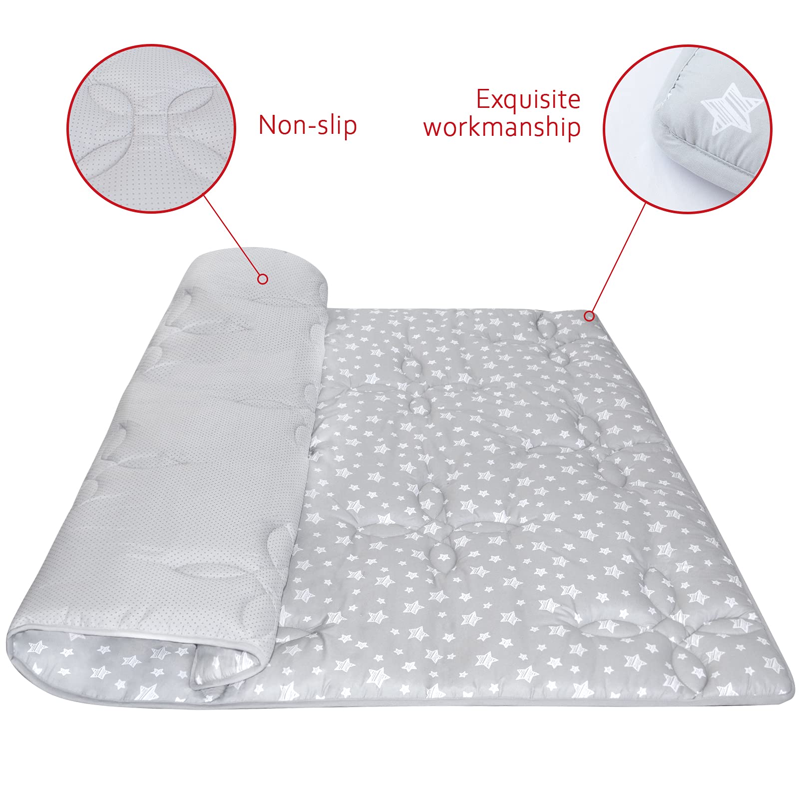 Baby Play Mat 71x59 Inches Thick Baby Crawling Mat, Large, Non Slip Cushioned Baby Playpen Mat for Playing, One-Piece Baby Floor Play Mat for Babies, Toddlers