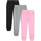 Resinta Girls Fleece Lined Sweatpants Youth Jogger Athletic Pants Kids Pull-On Pants with Pockets and Drawstring