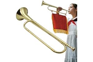 Bugle Horn Instrument | Portable Brass Cavalry Trumpet Instrument - Retro Standard Trumpet Brass Bugle- Instruments, Musical 