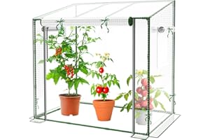 DEAUNBR Mini Greenhouse, 47.2”(L) x31.5”(W) x47.2”(H) Greenhouses for Outdoors and Indoor, Durable Green House Kit with Window, Thicken PE Cover, Clear Mini Portable Garden Plant Green House