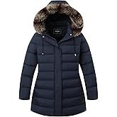 Pefflarge Women’s Plus Size Down Jacket Puffer Coat | Windproof, Waterproof, Detachable Hood, Insulated for Winter Travel