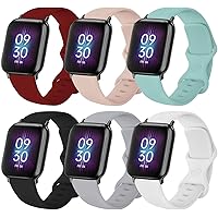 FnKer Compatible with Apple Watch Band 38mm 40mm 42mm 44mm Women Men, Soft Silicone Sport Strap Replacement Bands…