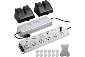 Julymoda Ultrasonic Mist Maker 12 Heads, 9000ml/H Ultrasonic Fogger w/Float, 400W Waterproof Power Supply, for Halloween Atmosphere, Fish Tank, Greenhouse, Landscape