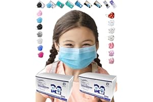 EBAT 100 Pack Kids Masks Disposable Blue for Children Boys Girls Age 4-12,Low Breathe Resistance Certified Level 2,Premium 3-Layer Fabric(35% Melt-Blown & 65% Non-Woven).Elastic Ear Loops & Metal Nose Clip