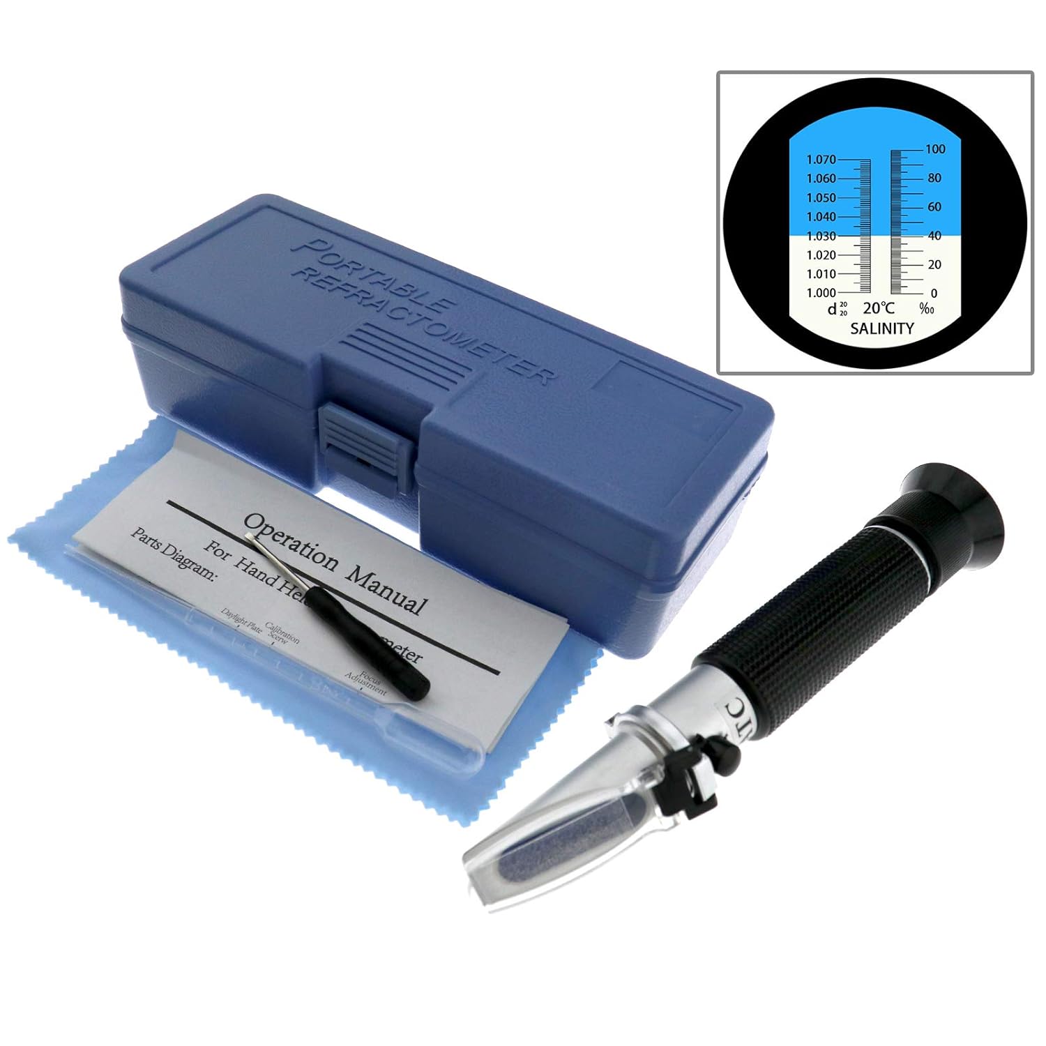 Aquarium Salinity Refractometer Salt Water Hydrometer Sea 010