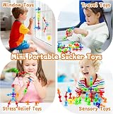 ECHOCUBE Suction Toys 28 Pcs Bath Set Kids 3+ Sensory Sucker Travel Toys view 5