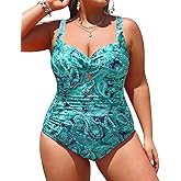 Daci Women Plus Size One Piece Swimsuits - Tummy Control Bathing Suits Full Coverage Twist Front Ruched Swimwear 2025