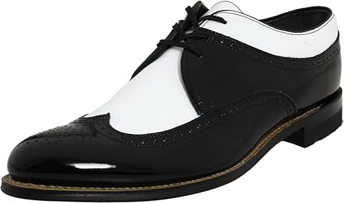 Stacy Adams Men's Dayton Wing-Tip Oxford,Black/White,8 D in Kuwait