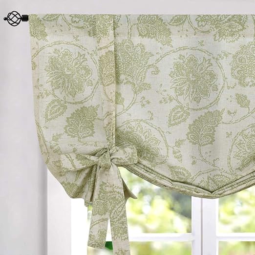 Amazon Com Tie Up Curtains For Windows Linen Textured Adjustable