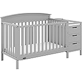 Graco Benton 4-in-1 Convertible Crib and Changer – GREENGUARD Gold Certified, Crib & Changing-Table Combo, Water-Resistant Ch