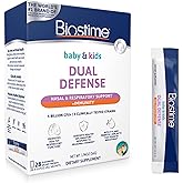Biostime Baby & Kids Dual Defense – Nasal & Respiratory Support | Includes Probiotics for Immune Support | 5 Billion CFUs | 2’-FL HMO Prebiotic | Clinically Tested Strains | 28 Sachets