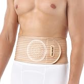 Velpeau Umbilical Hernia Belt for Women &amp; Men - Abdominal Support Binder, L | with Ventilation Compression Pad, Surgery Recovery, for Belly Button, Naval, Ventral, Epigastric Hernias, Khaki