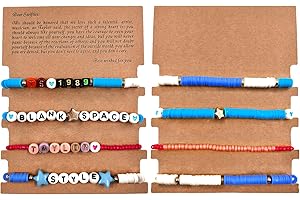 Gpurplebud 4Pcs Taylor Bracelets Eras Tour Outfits Swiftie Lover 1989 Reputation Speak now Fearless Midnight Taylor Outfit Friendship Music Gifts Fans Accessori