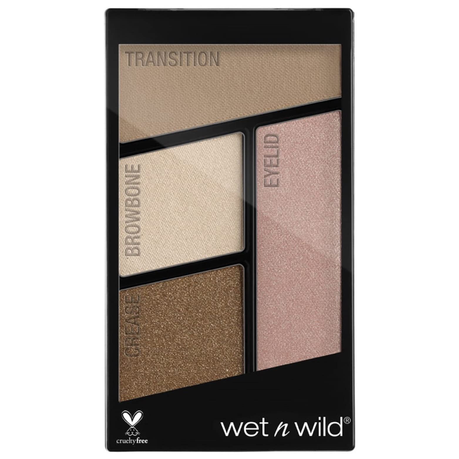 Wet 'n' Wild, Color Icon Eyeshadow Quads, Eyeshadow Palette with Shiny and Matte Eyeshadows, Long-Lasting and Easy-to-blend Formula, Walking On Eggshells