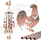 Luvsweets Chicken Wind Chimes Gifts - Rooster Gifts for Chicken Lovers Mom Owners Farmers Birthday, Home Garden Yard Patio Decor