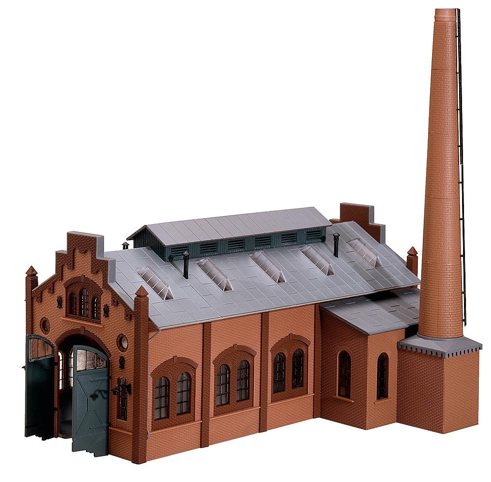Faller Locomotive Shed Model Kit with 190 Individual Parts 266 x 150 x 275 mm I Model Railway Accessories H0 Building I Model Railway H0 Locomotive Workshop