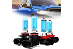 TTDBDAN Headlights Fit for 2013-2021 Dodge RAM 1500 2500 3500 Without Projector (2019 2020 2021) Halogen Headlight Bulbs,9005/HB3/H10 High Beam + H11/H8/H9 Low Beam,Plug And Play,Pack of 4