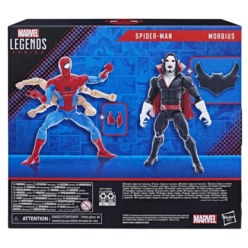 The Amazing Spider-Man Marvel Legends Pack 2 Figurines Spider-Man & Morbius 15 cm